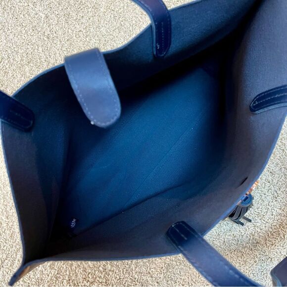 ULTA NWOT Tote with Tassel Shoulder Bag Navy Blue - Picture 6 of 8